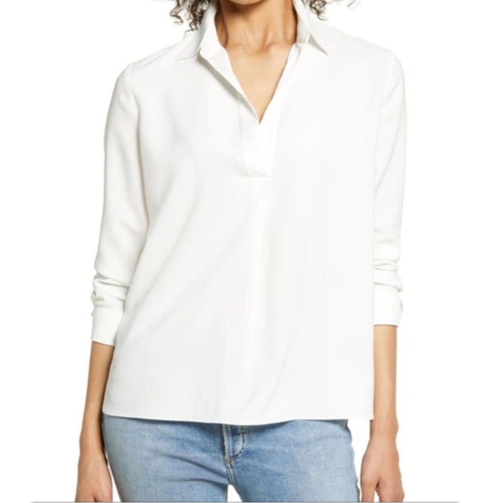 Nordstrom Popover Blouse in Ivory Cloud